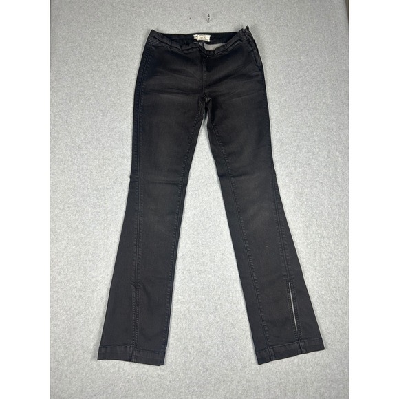 Free People Pants - Free People Pants Split Hem Size 27 Black Slim Fit Streetwear